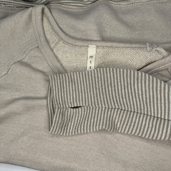 mts Oversized French Terry V-nectK Long Sleeve Layered Look Top Comfy: Sz 8 - Picture 3 of 8